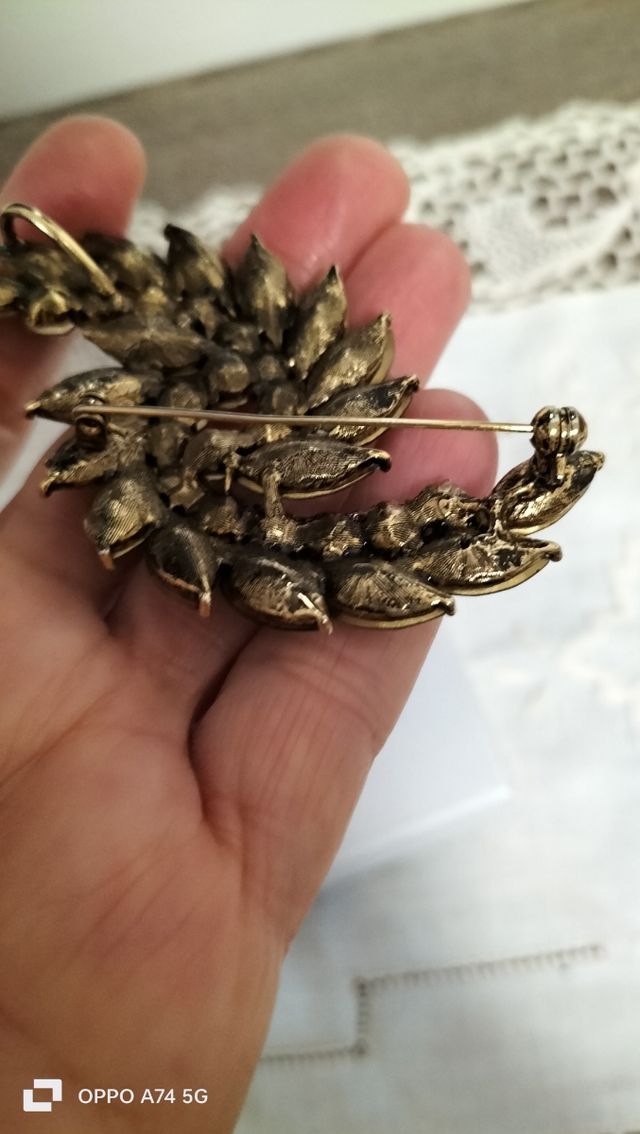 Spilla e pendente vintage di topazio