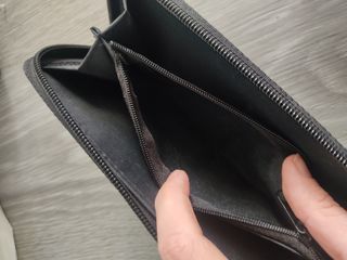Cartera billetera negra grande