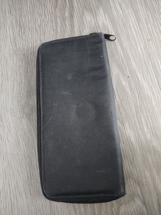 Cartera billetera negra grande