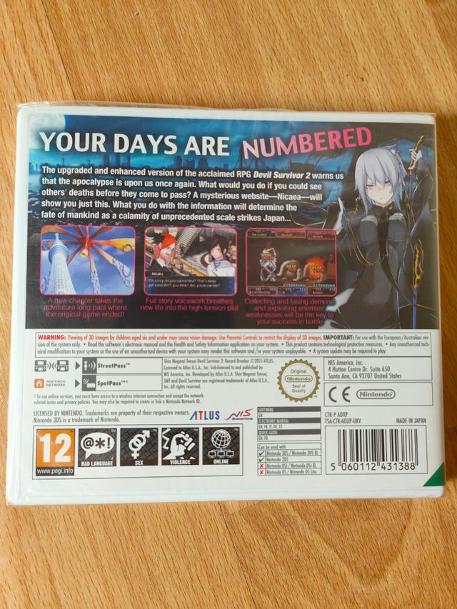 Shin megami Devil Survivor 2 3ds