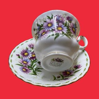 TAZA DE TE Y PLATO ROYAL ALBERT MES SEPTIEMBRE