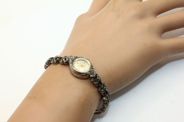 Stupendo orologio gioiello vintage argento marcasi