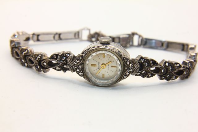 Stupendo orologio gioiello vintage argento marcasi