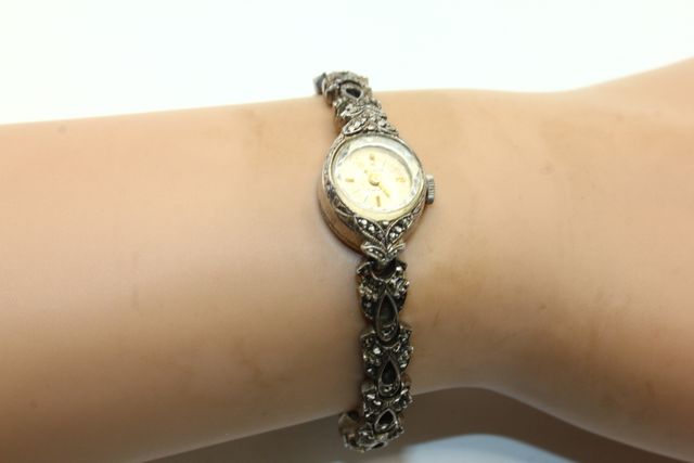 Stupendo orologio gioiello vintage argento marcasi