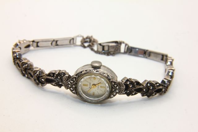 Stupendo orologio gioiello vintage argento marcasi