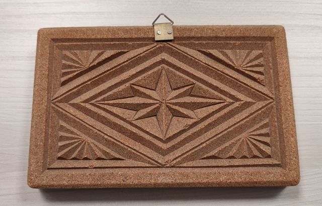 Quadretto con paesaggio rilievo in sughero