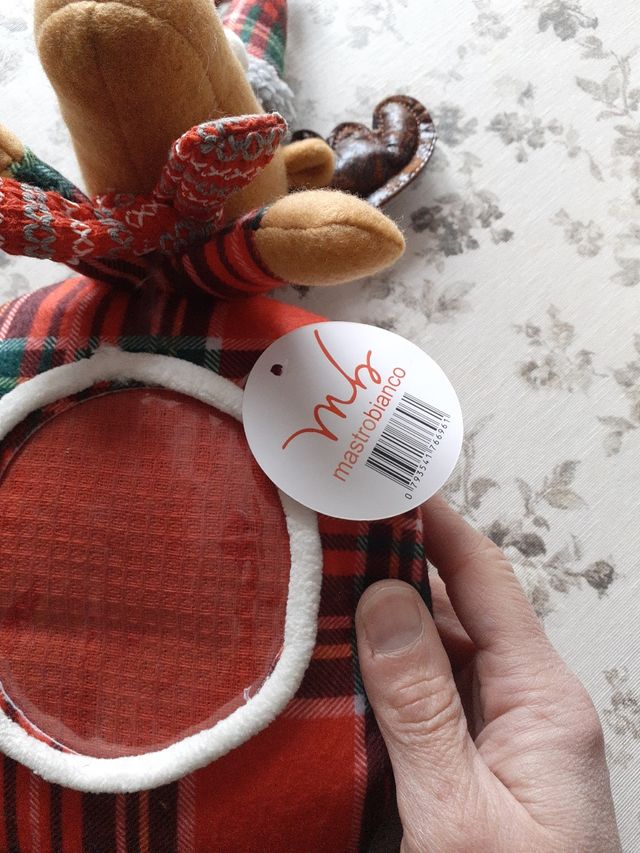 Oggetto natalizio con 3 strofinacci 