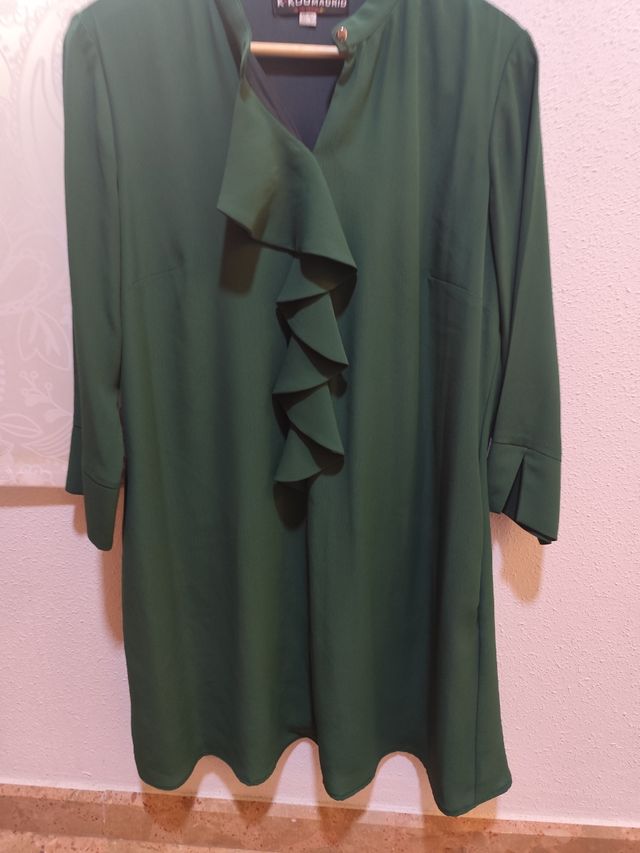 Vestido coctel verde oliva 🫒