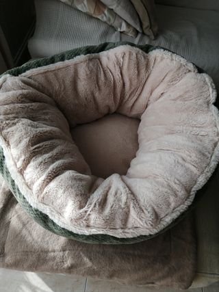 Capazo y rascador gato