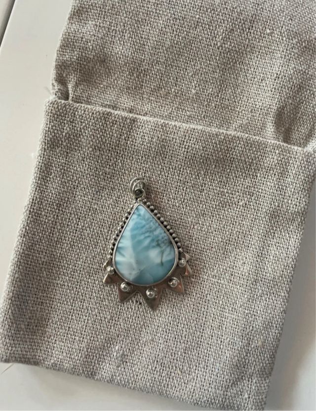 Colgante plata larimar