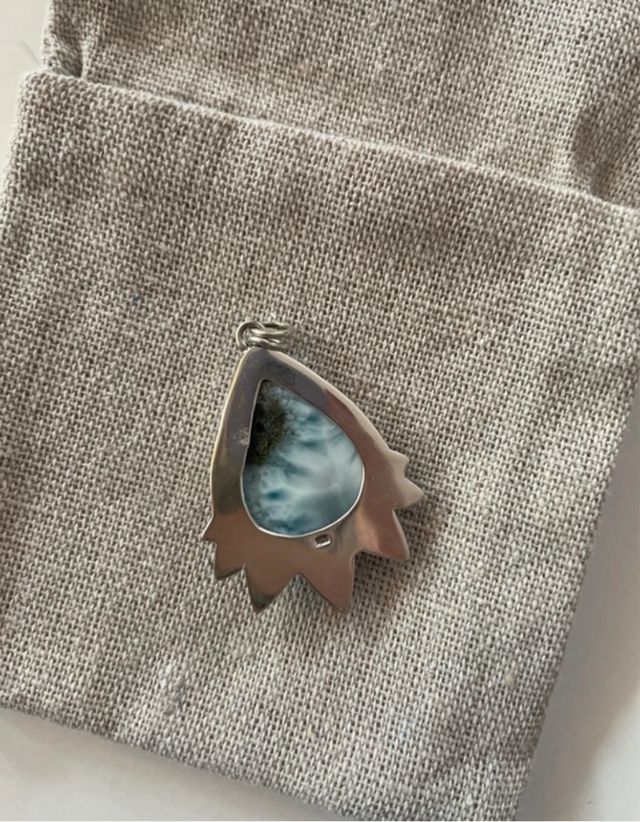 Colgante plata larimar