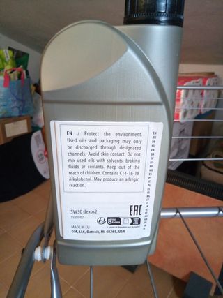 Aceite motor GENERAL MOTORS Dexos 2 LONG LIFE 5W30