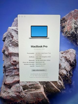 Macbook Pro 15” 2019 Plata