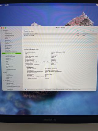 Macbook Pro 15” 2019 Plata