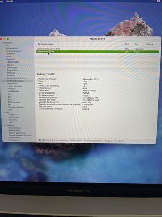 Macbook Pro 15” 2019 Plata