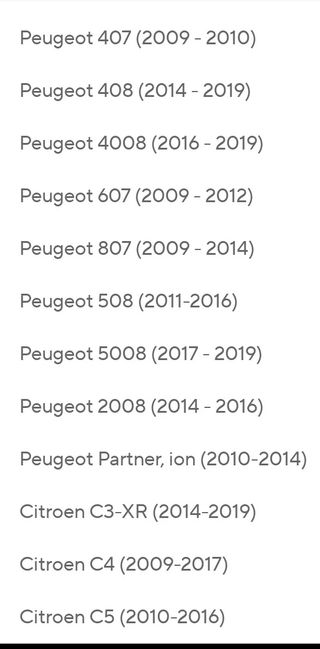 Cable radio Citroen C5