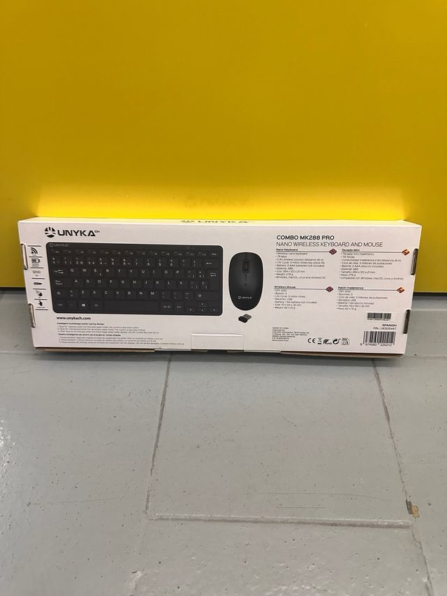 UNYKA Kit Mini Teclado y Ratón Inalámbricos