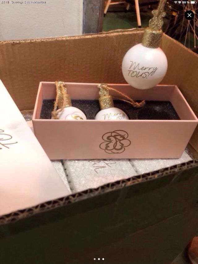 Especial estuche lujo TOUS de 3 bolas navidad