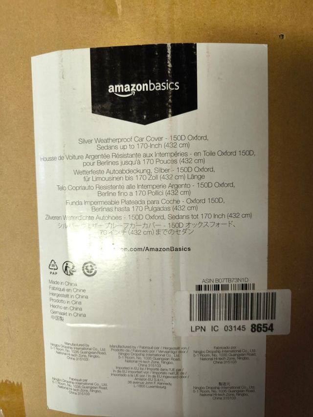 Funda impermeable coche 432 cm