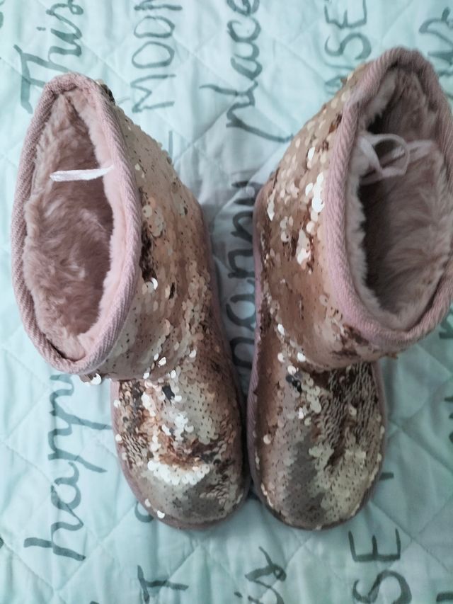 Botas niña de lentejuelas
