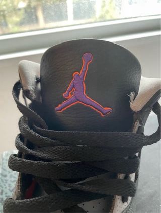 Jordan 3 Black/court purple-cement grey