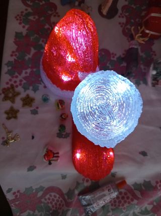 Bota y gorro navidad luminoso 
