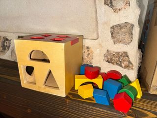 Piezas bloques encajables madera