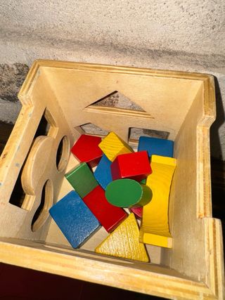 Piezas bloques encajables madera