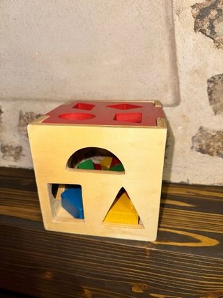 Piezas bloques encajables madera