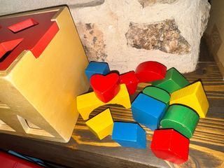 Piezas bloques encajables madera