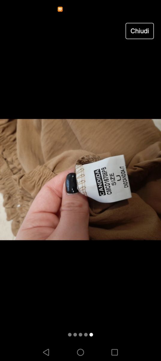 Maglietta a maniche lunghe beige corta