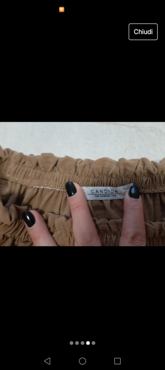 Maglietta a maniche lunghe beige corta