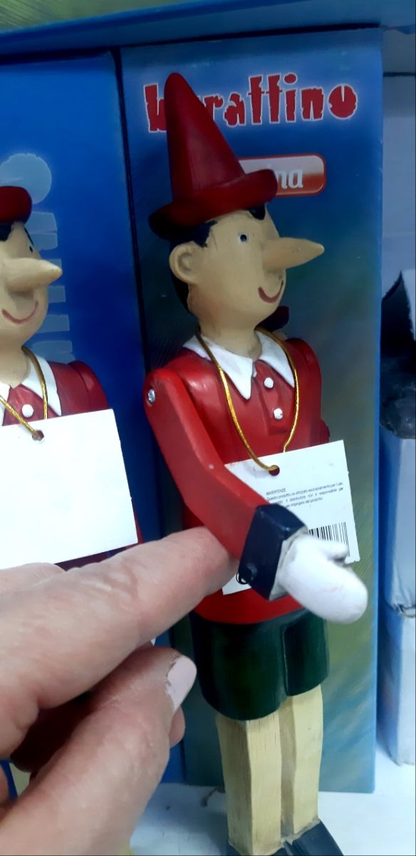 Pinocchio statuetta resina 26cm