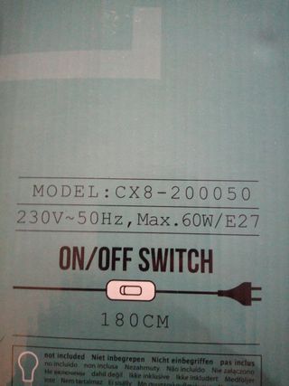 Lámpara de pie (136A cm)