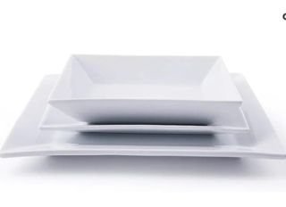 Set di piatti rettangolari 12 pezzi 