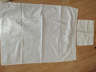 Set blanco pespunte sábana y almohada minicuna 