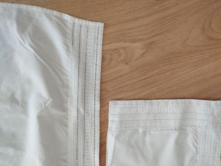 Set blanco pespunte sábana y almohada minicuna 