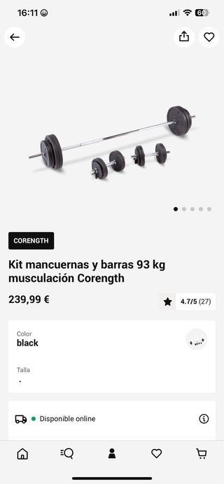 Kit Mancuernas y Barras