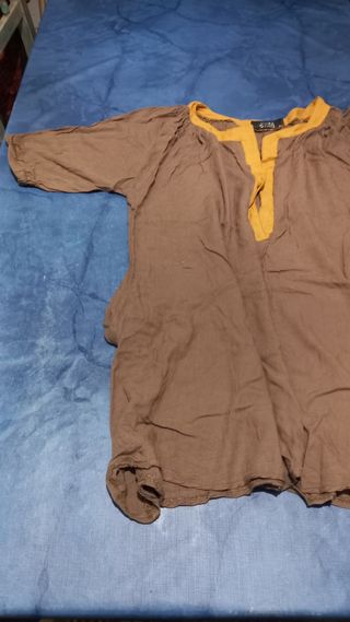 Camisa de cuello medieval/vikingo