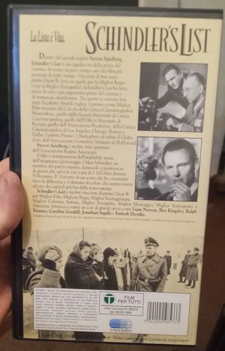 Vhs "Schindler's List"