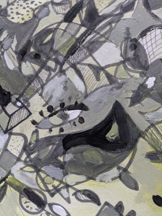 Cuadro estilo cubista ORIGINAL pintado a mano