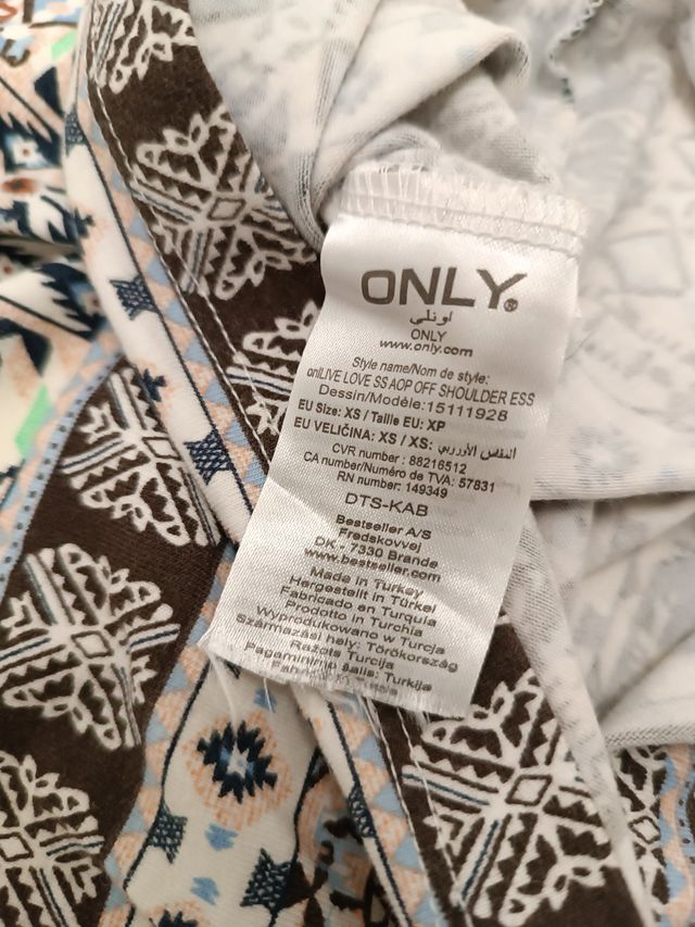 Boho Chic Top donna in cotone XS - maglietta ONLY