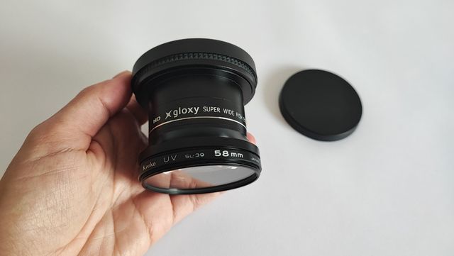 Objetivo conversor macro+fisheye Gloxy