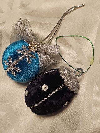 Adornos Navideños Azules