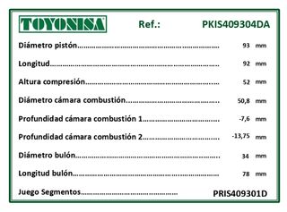 Pistón Completo Isuzu 4BJ1T