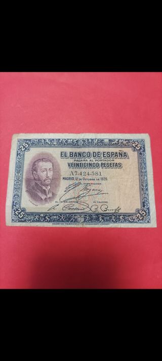 Billete 25 pesetas de 1926