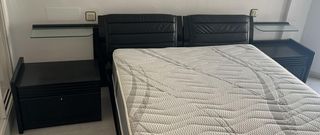 Cabecero 150cm con mesitas y estructura de la cama