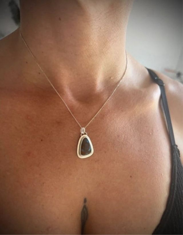 Colgante plata opalo boulder