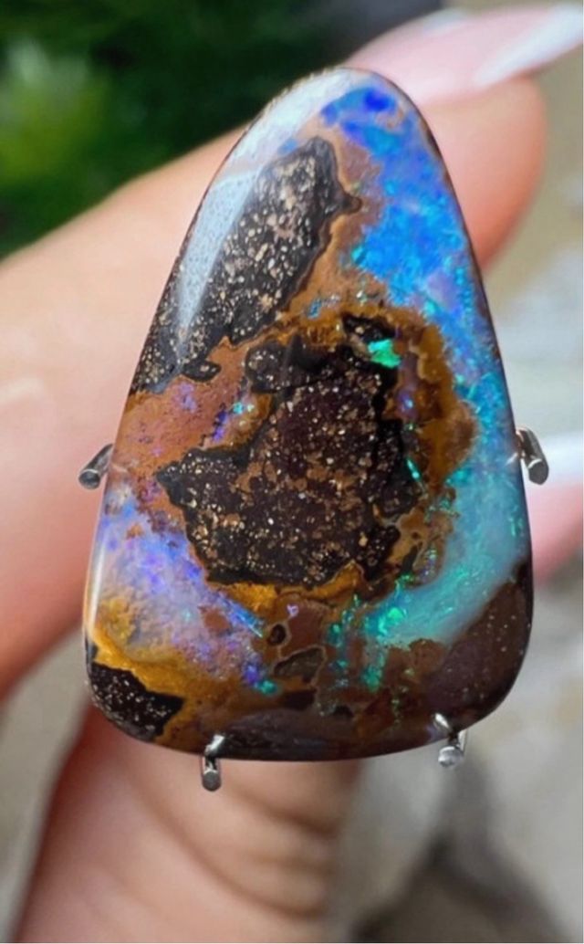 Colgante plata opalo boulder