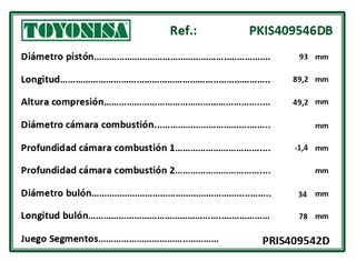 Pistón Completo Isuzu 4JG2T New